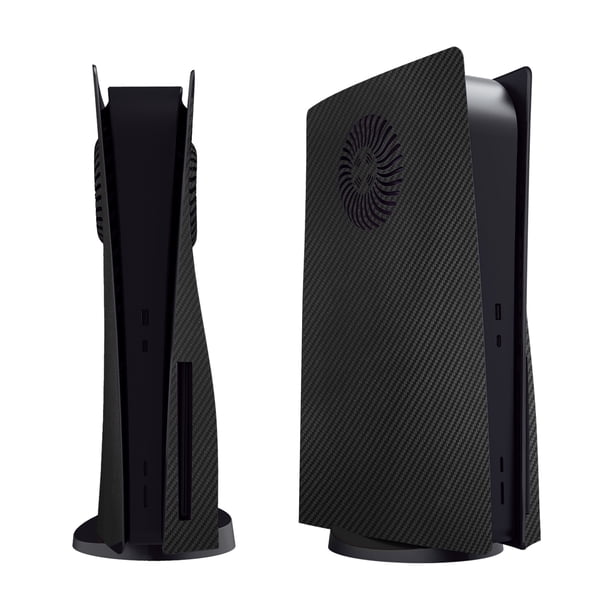 Carcasa con patrón de fibra de carbono y ventilaciones para PlayStation 5 Edición de Disco - Panel mejorado de enfriamiento y protección para PS5