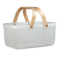 Wakeshome - Canasto Organizador Metalico Rectangular