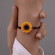 thumbnail image 2 of Cute Resin Daisy Bracelet with Leather Rope - Perfect for Students and Girls - Vintage Sunflower Design, 2 of 4