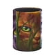 thumbnail image 3 of Gatos Guerreros-theme Cylinder Pen Holder Pencil Organizer with Flannel Lining PVC Leather Material Cardboard Base for study work 10*8CM, 3 of 6