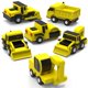 thumbnail image 1 of Bath Toys Tub Works, camiones de construcción, sin moho, paquete de 6, 1 of 9