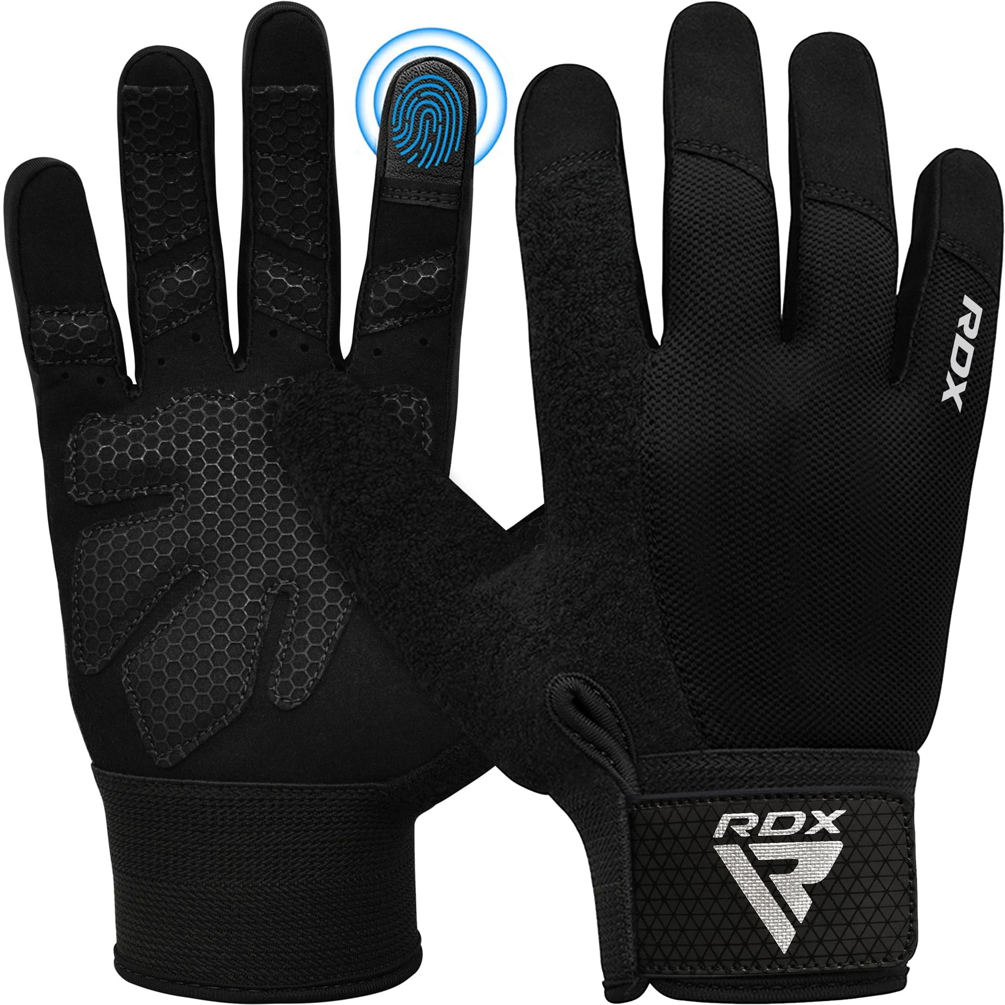 Guantes Para Levantamiento De Pesas Rdx De Gimnasio Con Dedos Completos Y Touch