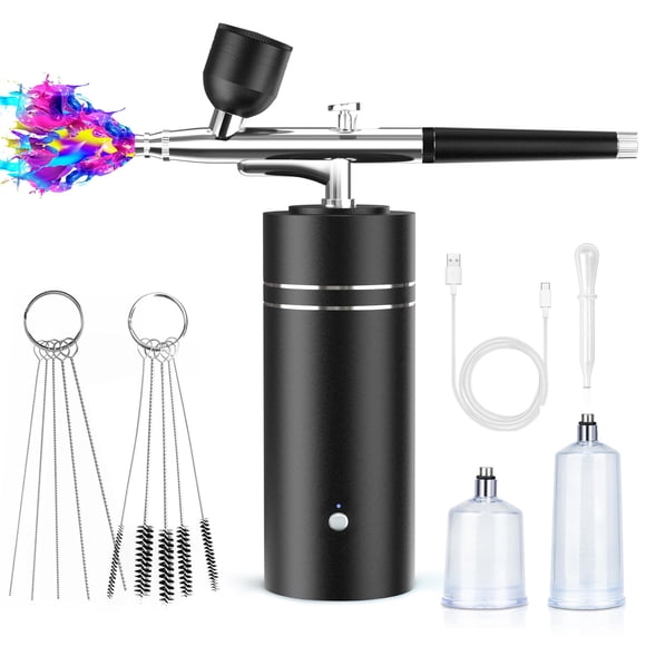 Kit de aerógrafo Fehrominger de 30 psi con compresor recargable