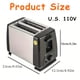 thumbnail image 5 of Tostadora de 2 rebanadas de acero inoxidable de 750 W, eléctrica, para desayuno y panificación doméstica., 5 of 6