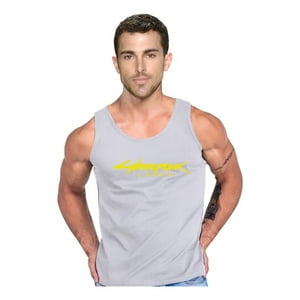Persodesign - Polera Tank Cyberpunk 2077 Gamer Futurista Ps4 Cdprojektred Talla Xl Gris Hombre