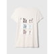 thumbnail image 4 of Camiseta Shirt GAP con cuello redondo favorita para mujer, color blanco roto, XS, 4 of 4