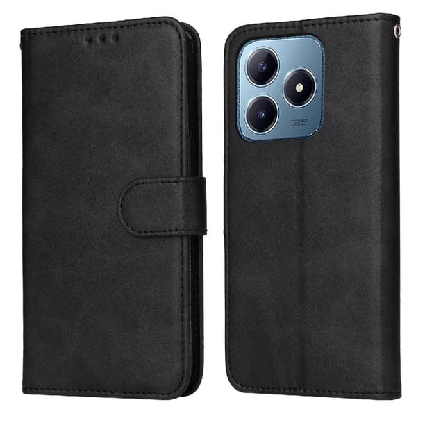 Funda Billetera para Realme C63 con Porta Tarjetas y Soporte Ajustable Negro
