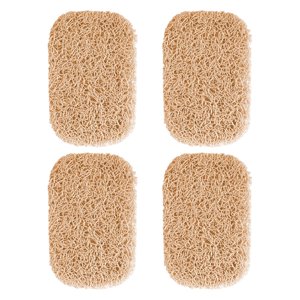 Bothyi - Protector De Jabón De Pvc, Accesorio De Drenaje Automático, Poroso Antideslizante Para Baño De Fregadero, Beige