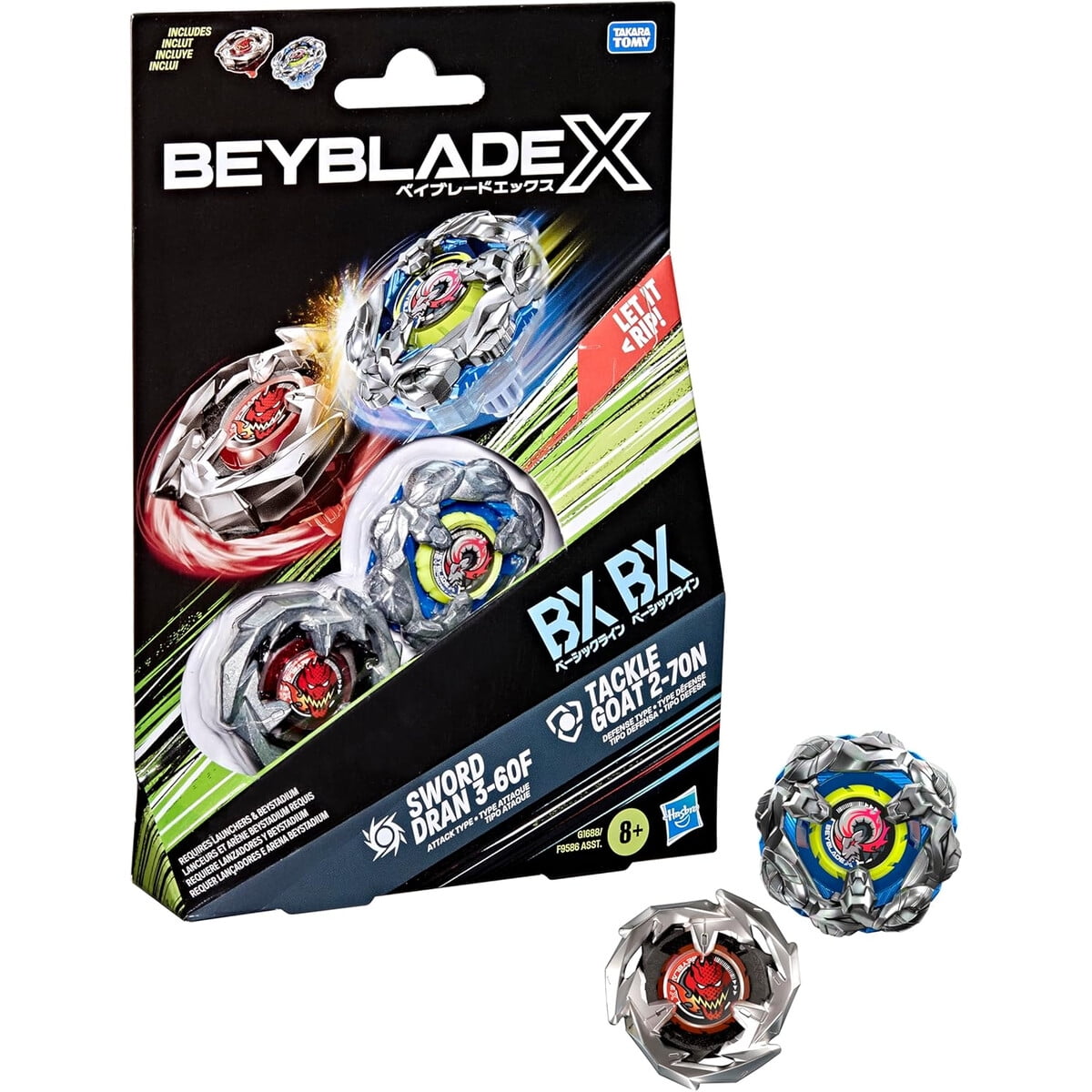 Beyblade X Takara Tackle Goat 270N Sword Dran 360F Set | Lider