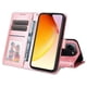 thumbnail image 2 of Funda tipo cartera FOXDOCK para Vivo V25E 4G , diseño girasol en relieve, cuero PU, cierre magnético, soporte y tarjetero, 2 of 5