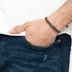 thumbnail image 3 of Pulsera cuero trenzado ajustable hombre, 3 of 3