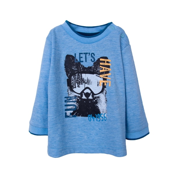 Polera Bebé Niño Manga Larga Estampado Zorro Melange