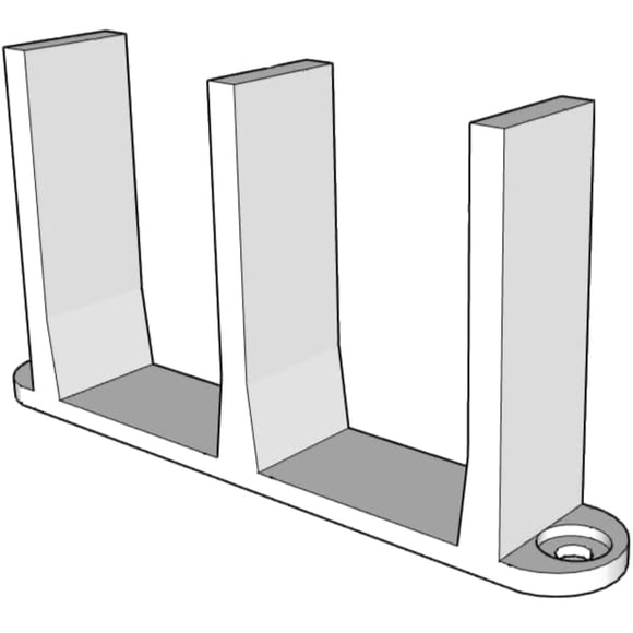 Guía de piso para puerta corrediza de clóset Grovers 1,38" blanca