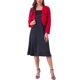 thumbnail image 2 of INSPIRE CHIC Chaqueta corta de mujer de piel sintética con mangas largas y frente abierto Roja XS, 2 of 6