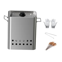 Magideal - Parrilla Colgante Para Barbacoa, Parrilla De Carbón Enrollable De Acero, Parrilla De Carbón Vertical Portátil Multifuncional Para Fiestas En El Portón Con Brochetas
