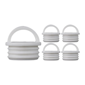 Magideal - Tapones De Silicona Para Cubo De Fregona, Prácticos Reemplazos De Piezas, Tapón De Drenaje Con Anillo De Tracción Para Bañera, Lavandería Y Cocina, 5 33X32Mm