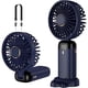 thumbnail image 1 of Mini Ventilador de Mano USB Recargable - Ventilador de Bolsillo Portátil con 5 Velocidades, Cordón, Base y Batería de 4200mAh - Ideal para Escritorio, 1 of 3