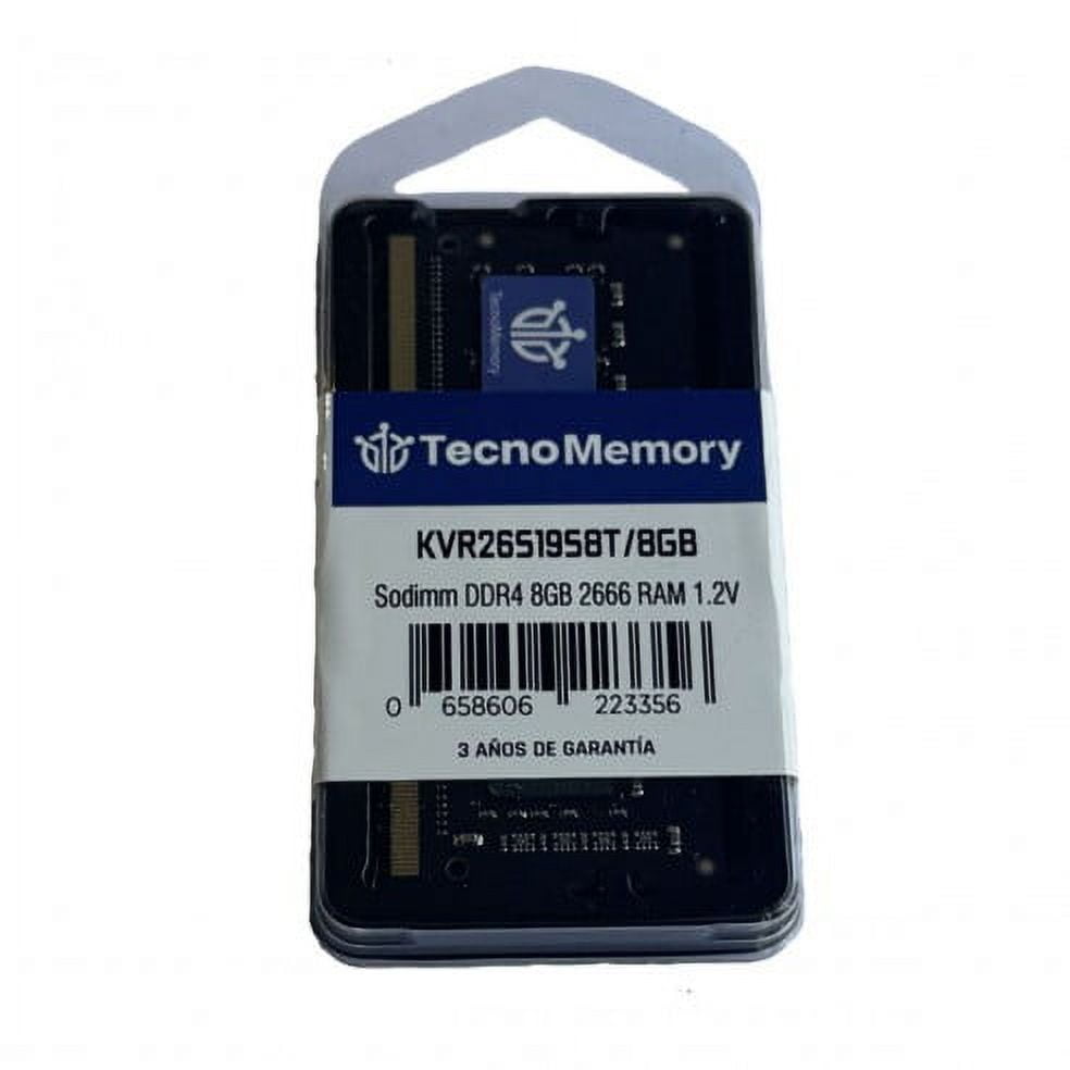 Memoria Ram Tecnomemory Sodimm Ddr4 8gb 2666mhz Kvr26s19s8t/8gb