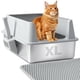 thumbnail image 1 of Caja de Arena Nyutu XL de Acero Inoxidable con Tapa y Tapete, 1 of 8