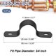thumbnail image 2 of 10 Paquetes de Abrazaderas de Tubería de Metal, Abrazadera de Tubo en U de 3/4 Pulgadas de Acero al Carbono con Dos Agujeros para Fijación de Tuberías Instalación de Cables Decoración, Negro, 2 of 6