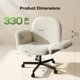 thumbnail image 2 of Silla Marsail Criss Cross Beige de Chenille Reclinable, 2 of 7