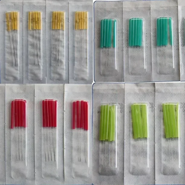 0.12/0.14/0.16/0.18/0.20/0.22/0.25/0.30mm EACU Sterile acupuncture needle plastic handle disposable needle beauty massage 500pcs
