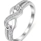 thumbnail image 1 of 1pc Infinity Symbol Ring - Elegant Platinum Rhinestone Design for Women, 1 of 5