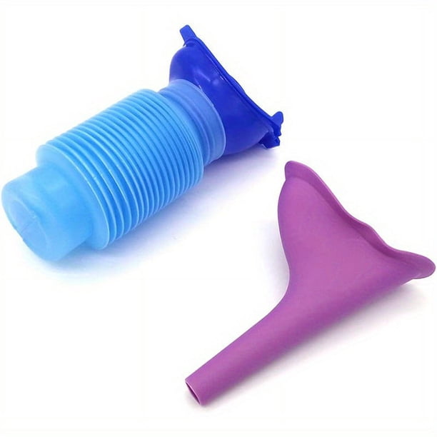 1pc, Shrinkable Urinals,750ML Male Female Portable Mobile Toilet Potty Pee Urine Bottle,Reusable Emergency Urinal For Travel,Camping,Traffic Jam And Queuing