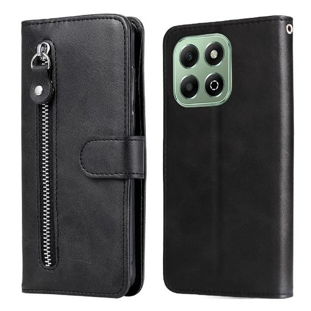 Funda con Cremallera para Honor X6B 4G, Carcasa Cartera de Cuero PU con Soporte y Tarjetero
