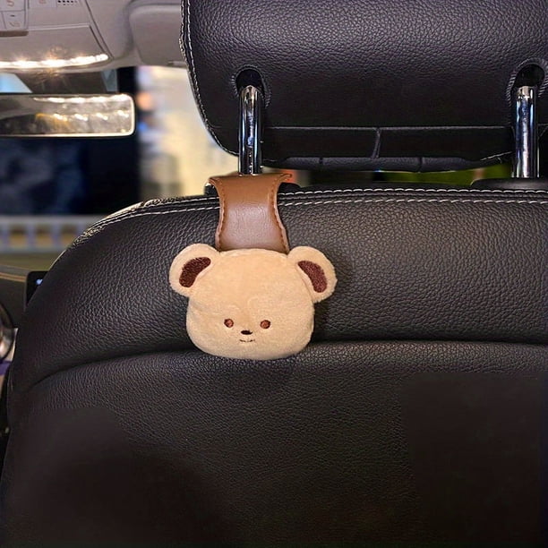 Cute Bear Car Seat Back Row Multi-function Hook Net - The Perfect Car Accessory for Kids!