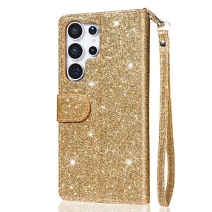 Funda Para Foxdock Elegante Funda Samsung Galaxy S25 Ultra Glitter Con Cremallera-Ideal Para El Uso Diario