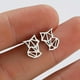 thumbnail image 4 of 1pair Cute Origami Cat Stud Earrings For Men, Stainless Steel Kitten Earings, Animal Children Accessories, 4 of 5