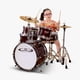 thumbnail image 2 of Set De Batería Para Niño Powerdrums PD-03 WRD/WR- Rojo Oscuro, 2 of 2