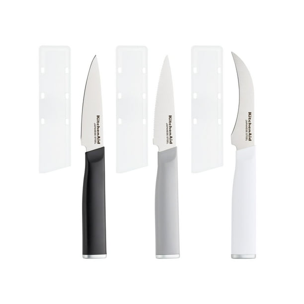Juego de cuchillos para pelar KitchenAid de acero inoxidable con alto contenido de carbono, 3 piezas