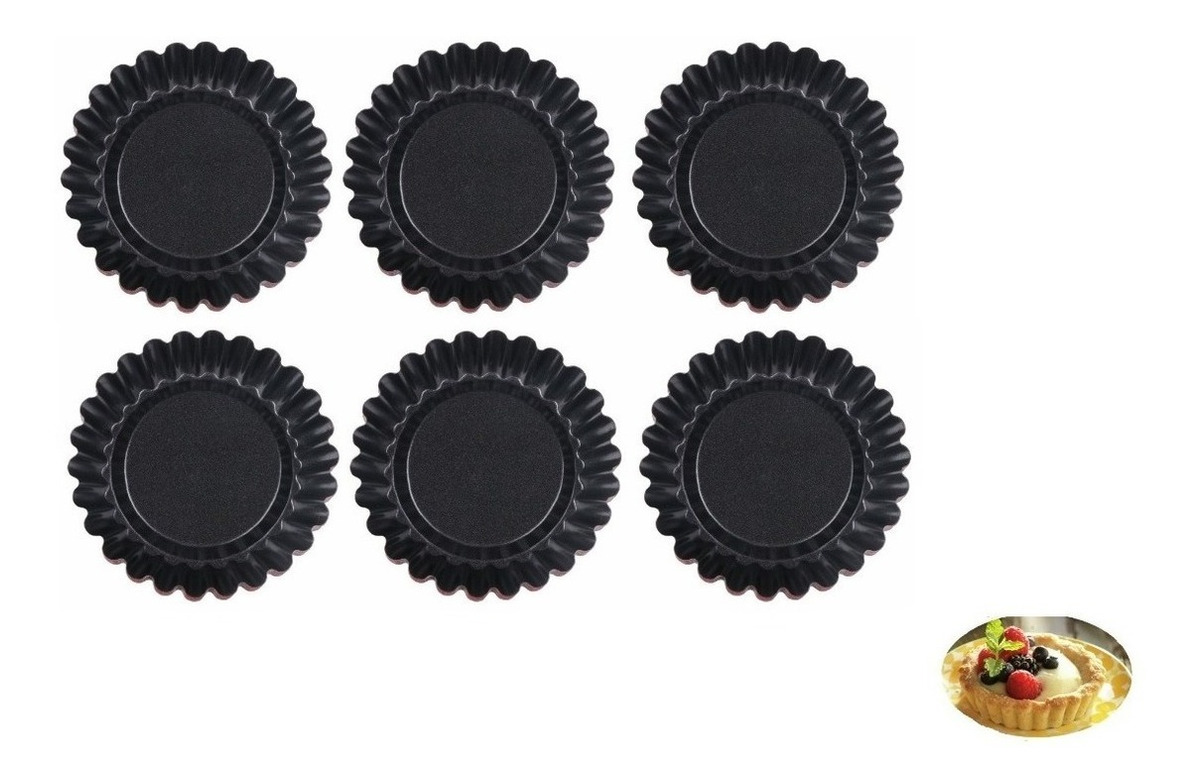 Genérico - Pack 6 Moldes De Tartaleta Molde Tarta Individual Fija 10,5C