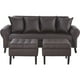 thumbnail image 1 of Sofa Lua 3c + 2 Pouf Pu 20 Chocolate, 1 of 6