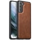 thumbnail image 1 of Premium Business Retro Style Back Cover Artificial Leather Case, Full Wrap Ultra-thin TPU Shock Absorption Fashion Anti-fingerprint, For, Samsung Galaxy S21 5G /S21 Plus + 5G/S21 Ultra 5G Phone Case, 1 of 3
