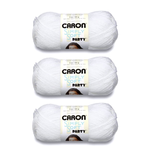 Paquete de 3 ovillos Caron Simply Soft Party 85g Acrílico Medio