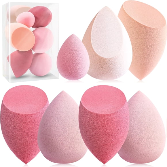 Juego de esponjas de maquillaje Foonbe Blender Sponges, 7 unidades+1 mini