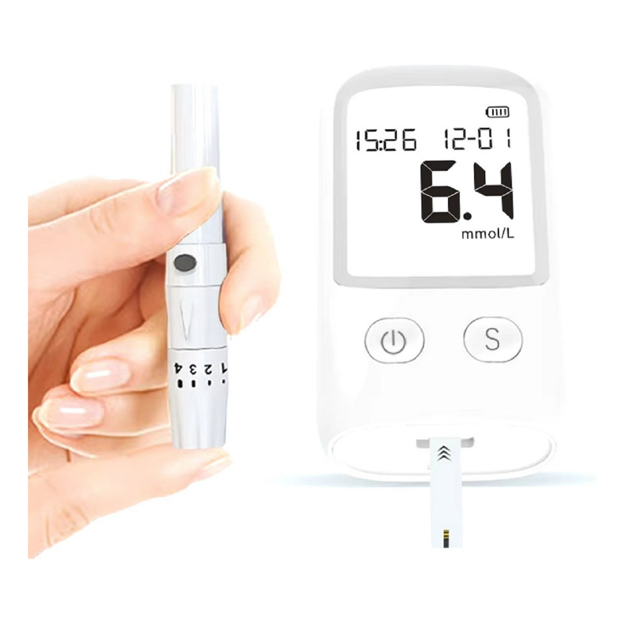 Genérico - Glucómetro Monitor Portátil Tiras Lancetas Precisa Lau