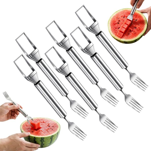 Cortador fruta acero inoxidable 2 en 1 2026 doble cabezal sandía cocina hogar