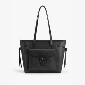 Ecosusi Bolso Tote Evelina De Papel Lavable 14L Para 13"" Negro