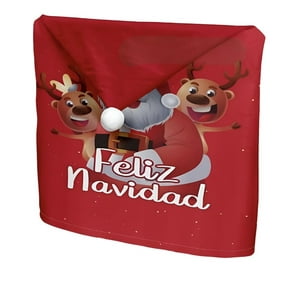 Genérica - Pack 6 Fundas De Respaldo De Sillas Navidad Con Pompón 25N7