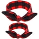 thumbnail image 1 of 2 diademas con orejas de conejo para mamá y bebé, accesorios para el cabello para bebés (cuadros rojos), 1 of 4