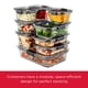 thumbnail image 5 of Set de almacenamiento de alimentos Rubbermaid Brilliance Glass, 4 recipientes, 5 of 5