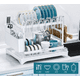 thumbnail image 4 of Secador De Platos Escurridor De Loza Acero Inoxidable Cocina 2 Niveles Blanco, 4 of 6