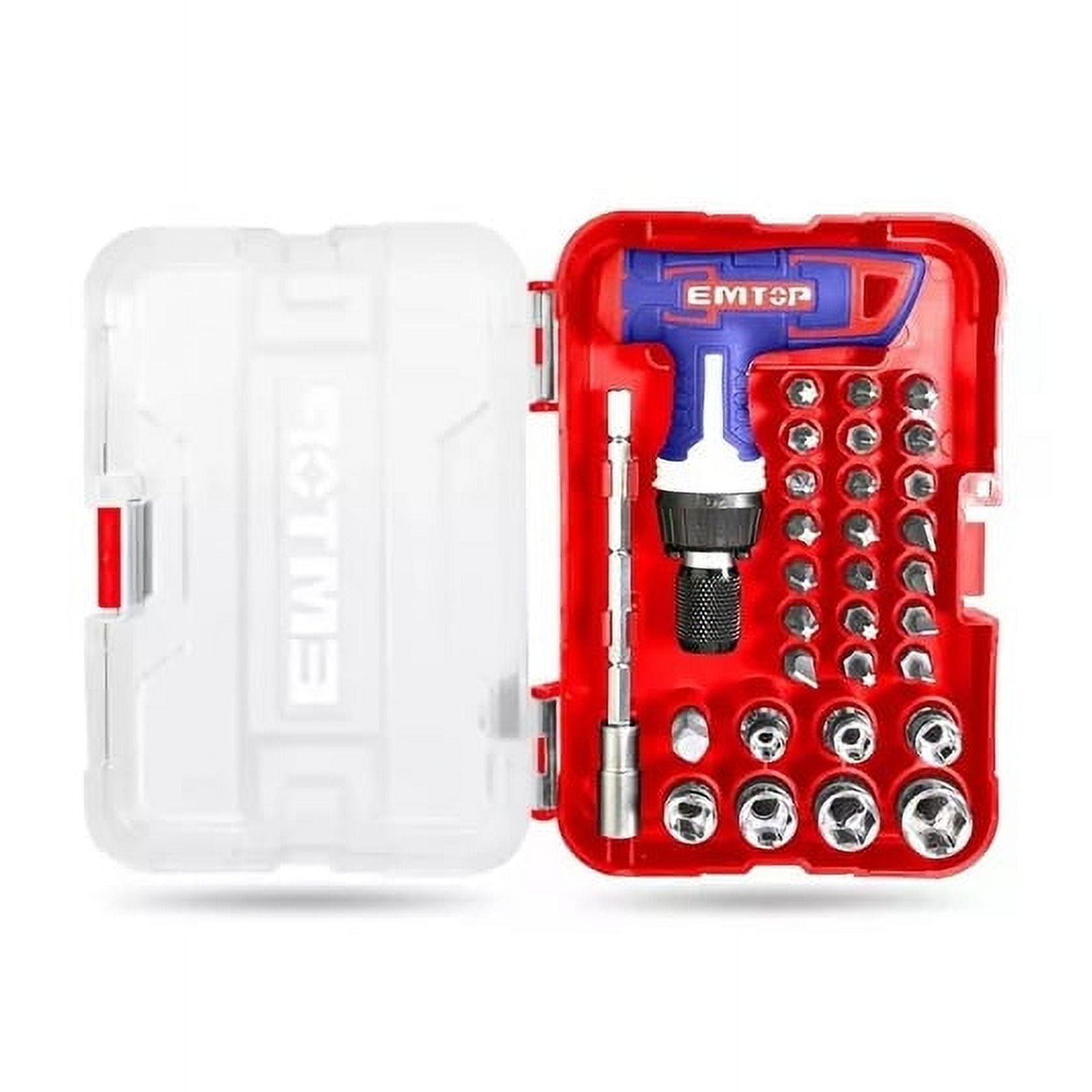 Emtop - Pack De Puntas Dados Con Mango Set De 31 Piezas