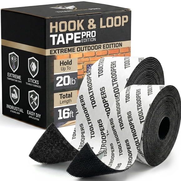 Cinta de montaje TOOLTROOPERS de 1,6" de ancho y 16 pies para exterior