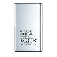 Esmalte De Uñas Nails Inc Espejo Cromado Plateado 14Ml Vegano