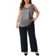 thumbnail image 2 of Agnes Orinda Conjuntos de Halloween para Mujeres Tallas Grandes Escuela Colegio Seda Satén Tops de Tirantes Cuello en V Casual Blusas sin Mangas Básico Camiseta 1X Gris, 2 of 6